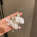 Korean Style Organza Fabric Long Drop Earrings With Silver Pins Irregular Geometric Light Luxury Jewelry view 1