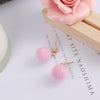 Pink Pom Studs