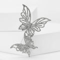 Alloy Rhinestone Butterfly Brooch Pin For Cardigan And Sweater Decoration view 2