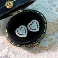 Micro Pave AAA Zircon Heart Stud Earrings For Women Sparkling Birthday Gift Ear Jewelry view 2