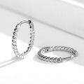 Simple Fashion Round Rope Hoop Earrings For Women, European American Couple Ear Buckle Jewelry view 4