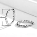 Simple Fashion Round Rope Hoop Earrings For Women, European American Couple Ear Buckle Jewelry view 5