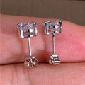 Classic Four Prong Zircon Women's Stud Earrings Korean Eight Hearts Eight Arrows Jewelry view 2