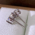 Classic Four Prong Zircon Women's Stud Earrings Korean Eight Hearts Eight Arrows Jewelry view 3