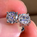 Classic Four Prong Zircon Women's Stud Earrings Korean Eight Hearts Eight Arrows Jewelry view 1