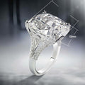 Sparkling Square Princess Zircon Ring For Women, European Fashion Engagement Proposal Jewelry view 5
