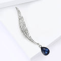 Alloy Imitation Blue Crystal Brooch For Women Cardigan Decoration view 4