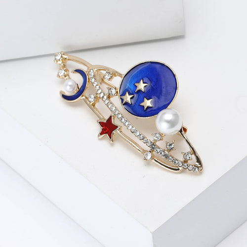 Alloy Enamel Galaxy Brooch Pin For Men And Women Apparel