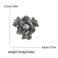 Alloy Black Flower Rhinestone Brooch Pin For Cardigans And Lapels view 5