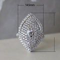 Vintage Marquise Cubic Zirconia Ring, Creative Statement Finger Jewelry For Trendy Women view 3