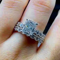 Fashion Double Row Full Pave Zircon Ring For Women, Personalized European American Finger Jewelry view 2