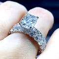 Fashion Double Row Full Pave Zircon Ring For Women, Personalized European American Finger Jewelry view 1