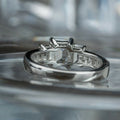 Fashion T Shape Square Zircon Ring, Fine Anniversary Celebration Finger Ring view 4