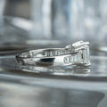 Fashion T Shape Square Zircon Ring, Fine Anniversary Celebration Finger Ring view 2