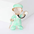 Alloy Cartoon Male Doctor Brooch Pin For Sweaters And Suits view 5