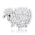 Alloy Pearl Sheep Brooch Pin For Coat And Suit Decoration view 5