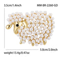 Alloy Pearl Sheep Brooch Pin For Coat And Suit Decoration view 6