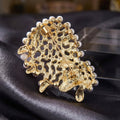 Alloy Pearl Sheep Brooch Pin For Coat And Suit Decoration view 3
