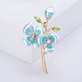 Alloy Rhinestone Enamel Flower Brooch Pin For Sweater Decoration view 2