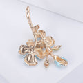 Alloy Rhinestone Enamel Flower Brooch Pin For Sweater Decoration view 4