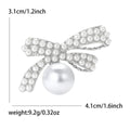 Alloy Pearl Bow Brooch For Fresh Fashion Anti Exposure Use view 6