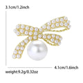 Alloy Pearl Bow Brooch For Fresh Fashion Anti Exposure Use view 5