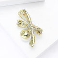 Alloy Pearl Bow Brooch For Fresh Fashion Anti Exposure Use view 4