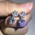 Luxury Inlaid Heart Zircon Drop Earrings For Women, Elegant Fashion Dangle Jewelry view 5