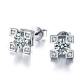 Creative Unique Shape Crystal Stud Earrings, Fine Eight Hearts Eight Arrows Zircon Earrings view 4