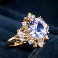 Round Micro Pave Zircon Engagement Ring For Women, European Style Fashion Finger Jewelry view 3