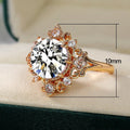 Round Micro Pave Zircon Engagement Ring For Women, European Style Fashion Finger Jewelry view 5