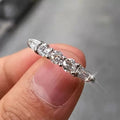 Korean Minimalist Single Row Zircon Ring For Women, Stackable Fashion OL Pinky Band view 1