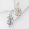 Alloy Rhinestone Leaf Brooch For Women's Coats And Suits view 1