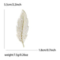 Alloy Pearl Leaf Brooch Pin For Elegant Suit Cardigan Decoration view 5