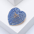 Alloy Rhinestone Red Heart Brooch For Unisex Clothing Decoration view 4