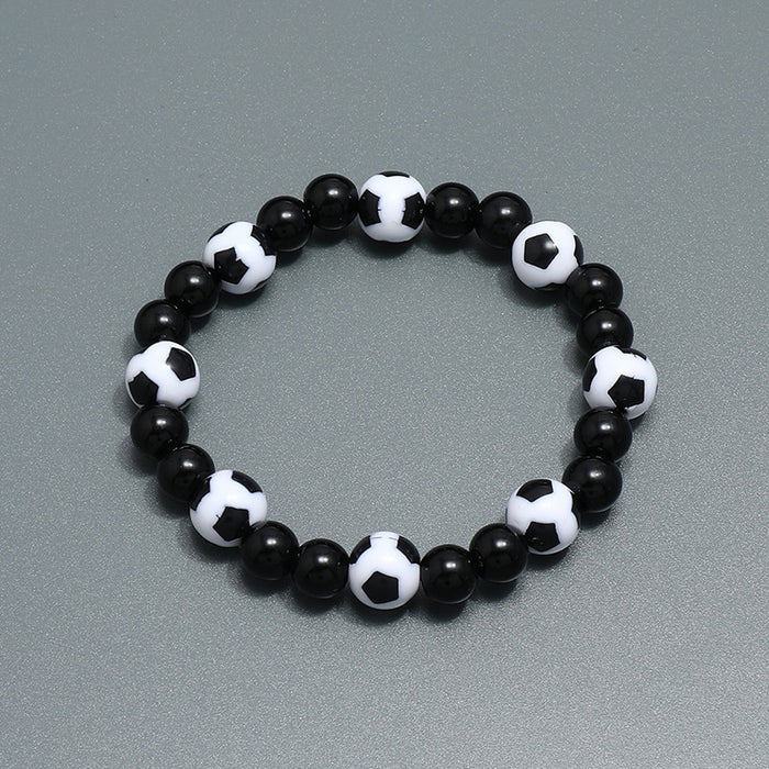 Simple Football Fan Bracelet Fashion Men Sports Wrist Jewelry Souvenir Gift Accessories