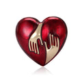 Cute Alloy Enamel Heart Brooch Pin For Clothing Decoration view 1