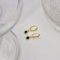 Minimalist Small Huggie Hoop With Single Zircon Drop Alloy Plated Elegant Women's Earrings view 3