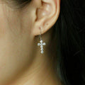 Korean Fashion Zircon Inlaid Drop Earrings For Women Light Luxury European American Jewelry view 4