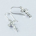 Korean Fashion Zircon Inlaid Drop Earrings For Women Light Luxury European American Jewelry view 3