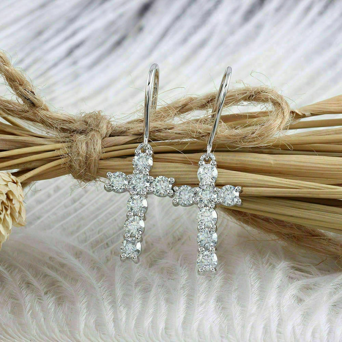 Korean Fashion Zircon Inlaid Drop Earrings For Women Light Luxury European American Jewelry