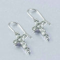 Korean Fashion Zircon Inlaid Drop Earrings For Women Light Luxury European American Jewelry view 2