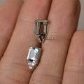 Topaz Blue Aquamarine Zircon Stud Earrings For Women European Style Jewelry view 4