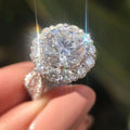 Women Micro Pave Full Cubic Zirconia Flower Ring, Fashion Hand Jewelry view 2