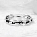 Sweet Cute Pet Cat Paw Ring For Women, European Style Dog Footprint Stackable Tail Ring view 3
