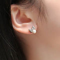 Sweet Bowknot Imitation Pearl Stud Earrings For Women Korean Japanese Elegant Jewelry view 4