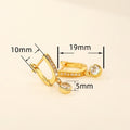 Gold Plated Copper Hoop Earrings With Full Cubic Zirconia Pave For Women, OL Fashion Jewelry view 4