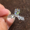 Elegant Pear Shape Water Drop Zircon Ring For Women Fashion Engagement Finger Jewelry view 5
