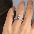 Elegant Pear Shape Water Drop Zircon Ring For Women Fashion Engagement Finger Jewelry view 4