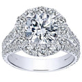 Round Micro Pave Simulated Cubic Zirconia Engagement Ring, European Fashion Jewelry view 1